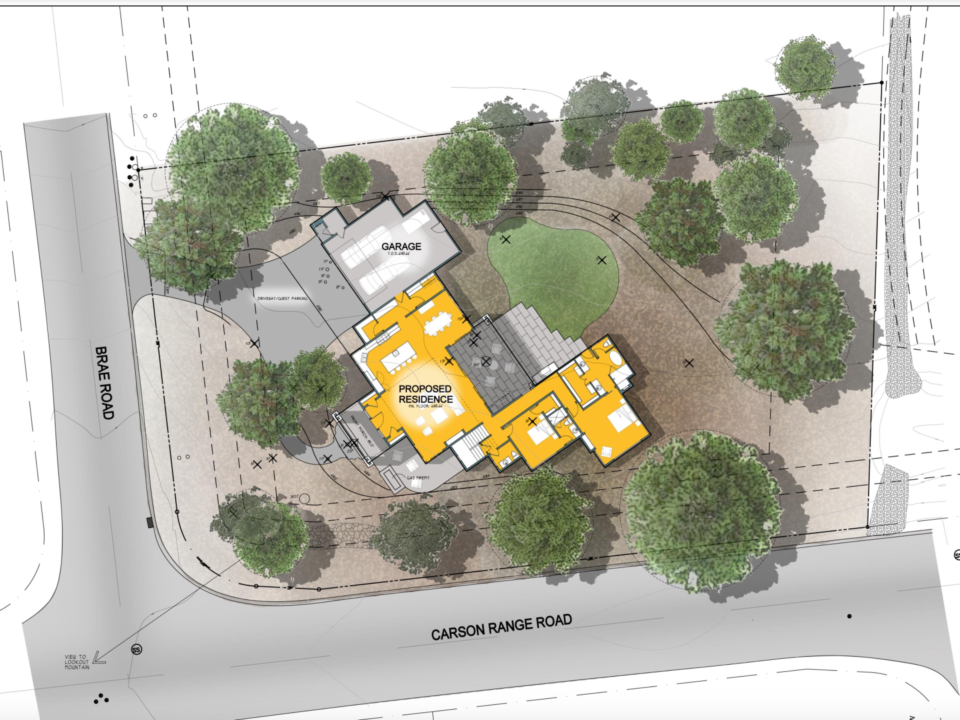 9299 Brae Road Truckee, CA 96161 - Photo 4 of 18 an aerial view of a house with a swimming pool and outdoor seating