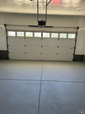 a view of a garage