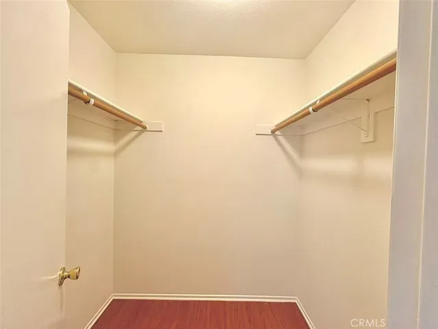 a view of small space with racks on the wall