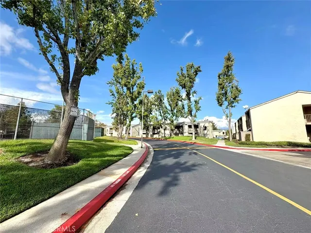 a view of a street in front of the house