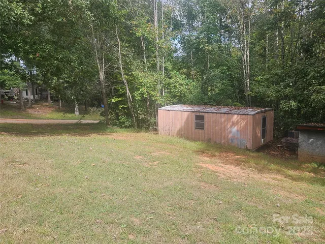 a backyard of a house