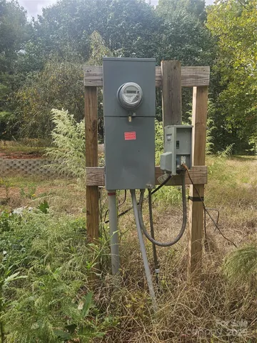 a view of a bathroom with shower and yard