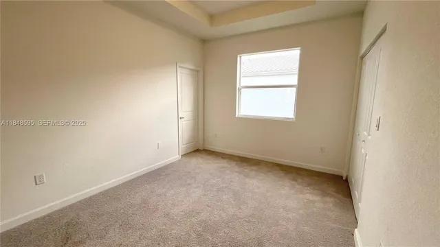 an empty room with a window