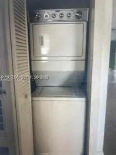 a close view of washer and dryer