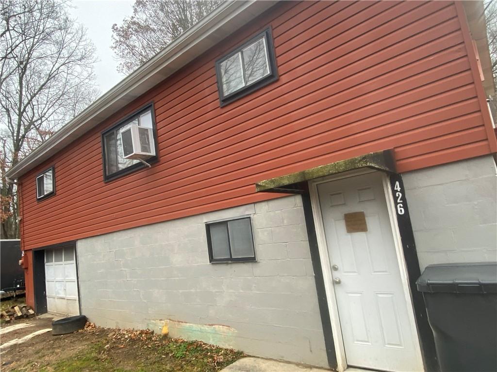 a view of a house with a door