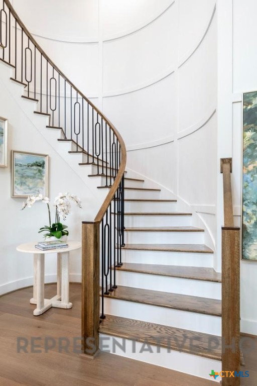 608 High Summit Drive Georgetown, TX 78628 - Photo 16 of 36 a view of entryway with wooden floor and a front door