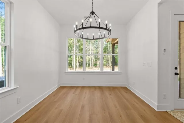 a view of a window in an empty room