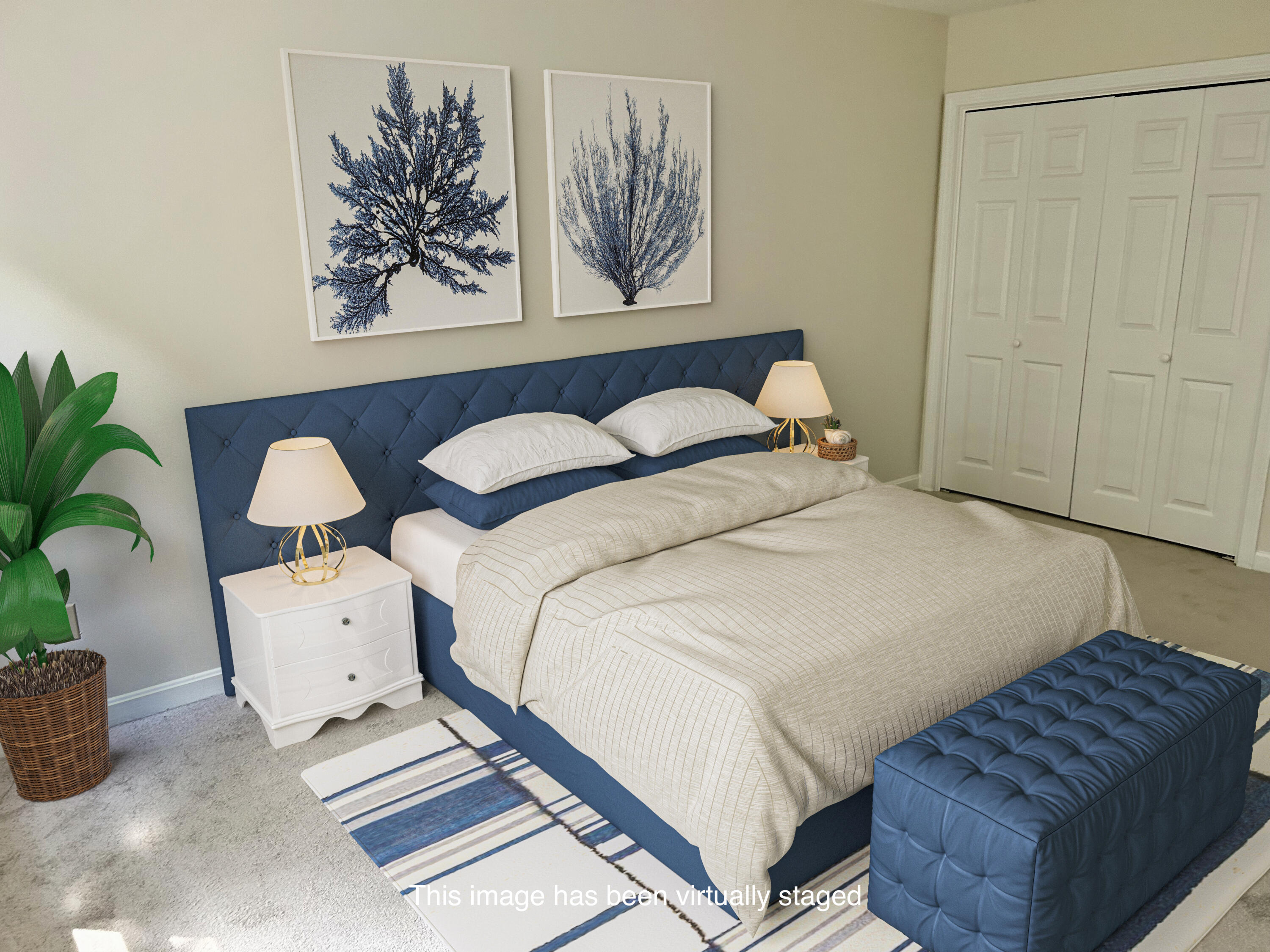 121 Old Post Road Centerville, MA 02632 - Photo 14 of 39 a bedroom with a bed and a painting on the wall