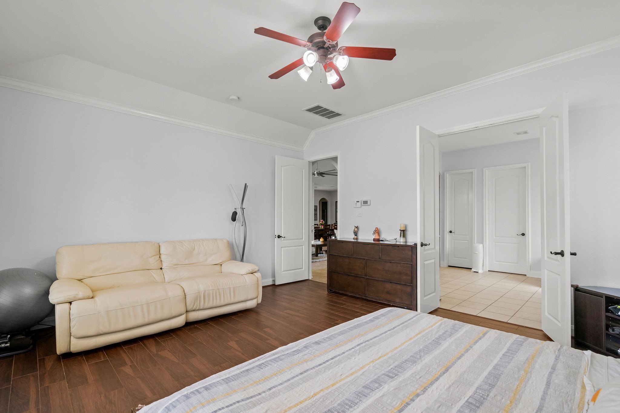 31114 Lakeview Bend Lane Spring, TX 77386 - Photo 32 of 41 a living room with furniture and wooden floor