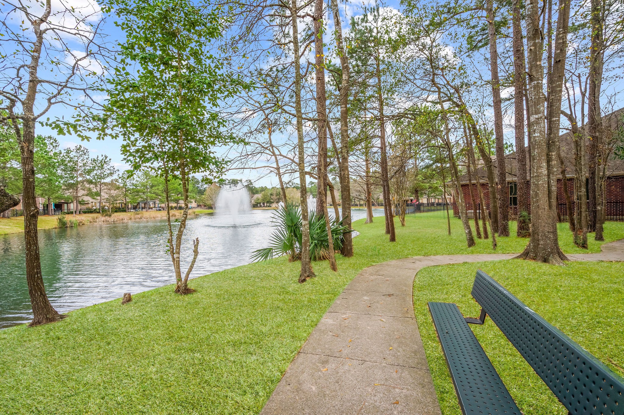31114 Lakeview Bend Lane Spring, TX 77386 - Photo 6 of 41 a garden view with a fountain