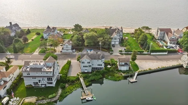 an aerial view of multiple house