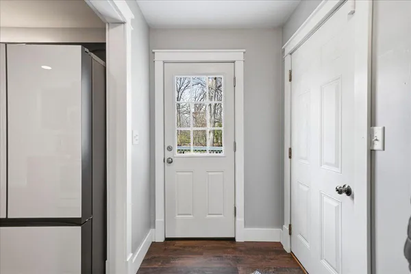 a view of an front door