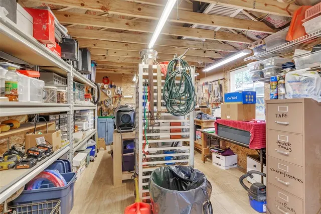 a view of storage and utility room