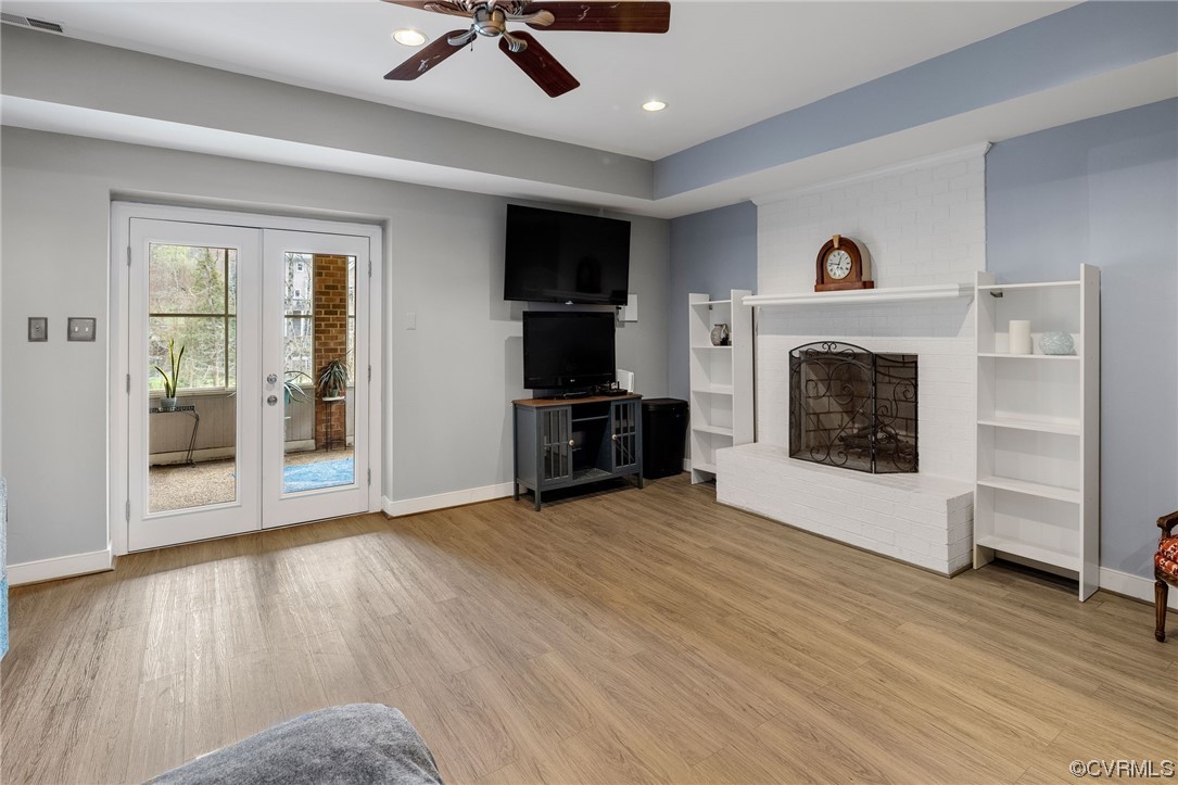 3200 Summerhurst Drive Midlothian, VA 23113 - Photo 36 of 50 wooden floor fireplace and windows in an empty room