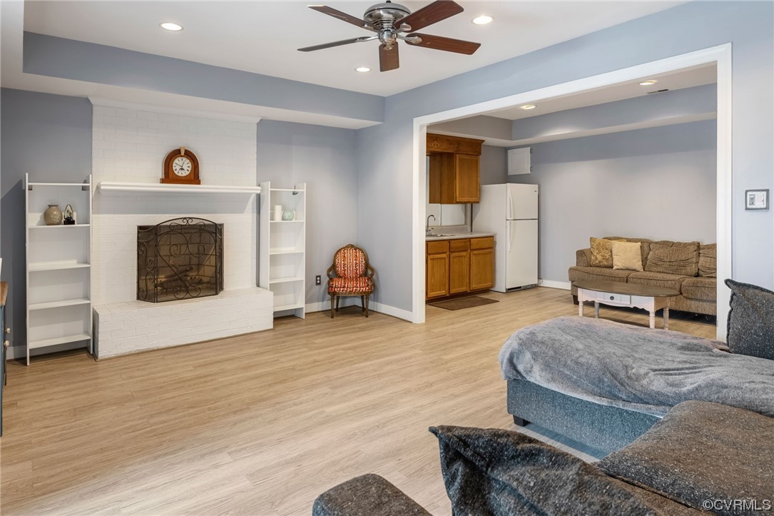 3200 Summerhurst Drive Midlothian, VA 23113 - Photo 39 of 50 a living room with furniture and a fireplace