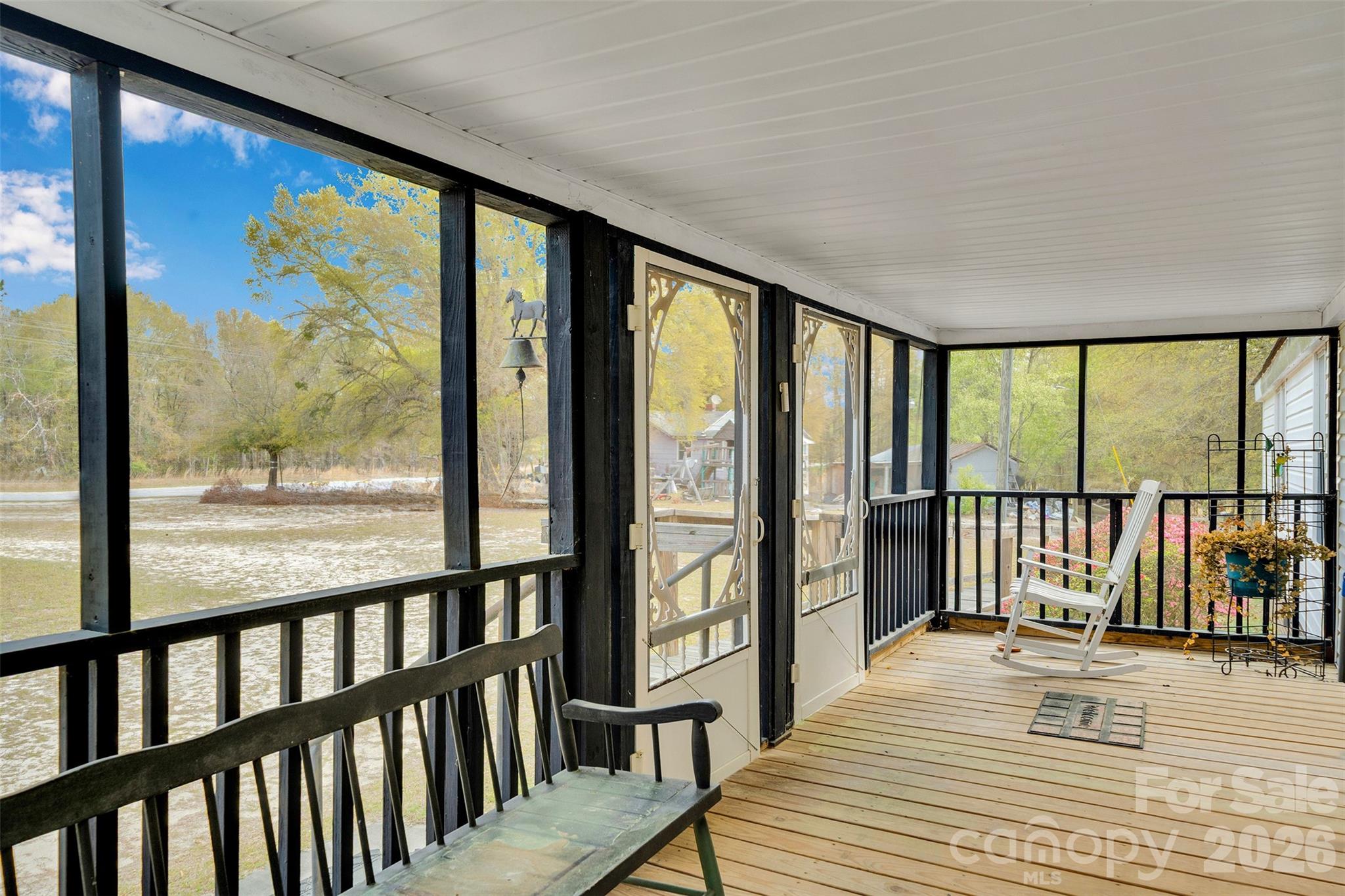 2187 McBee Highway Bethune, SC 29009 - Photo 4 of 38 a view of a balcony with wooden floor