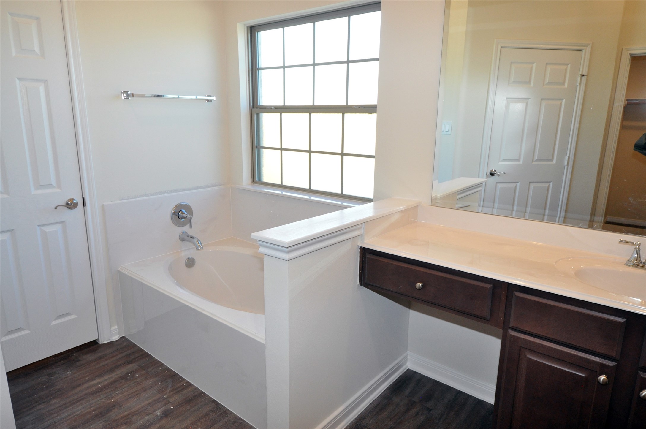 3705 Pedregal Road League City, TX 77573 - Photo 25 of 50 a bathroom with a tub sink and mirror