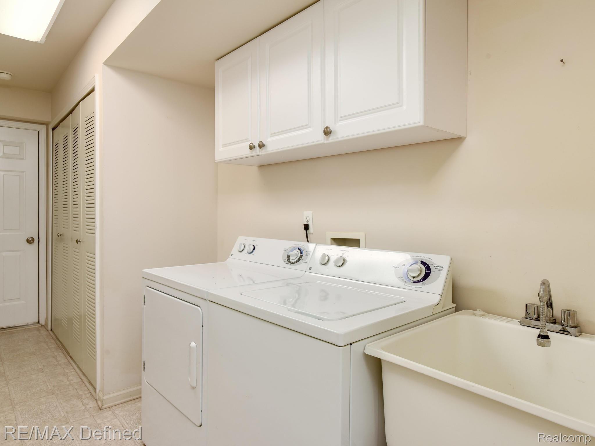 The laundry room can also be utilized as a mudroom with direct access to the private garage. 
