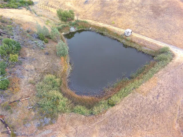 a view of a lake with beach
