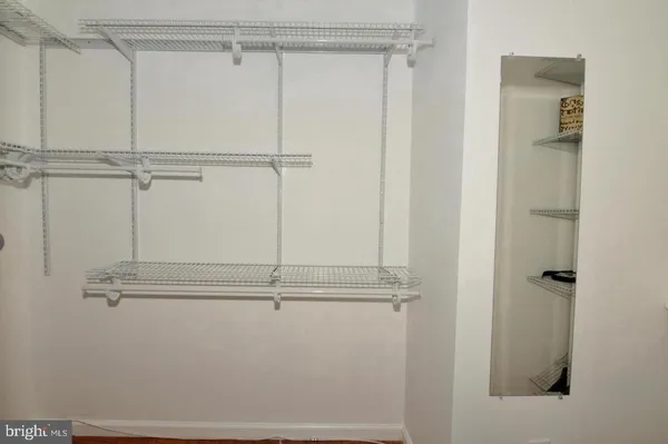a close view of a closet