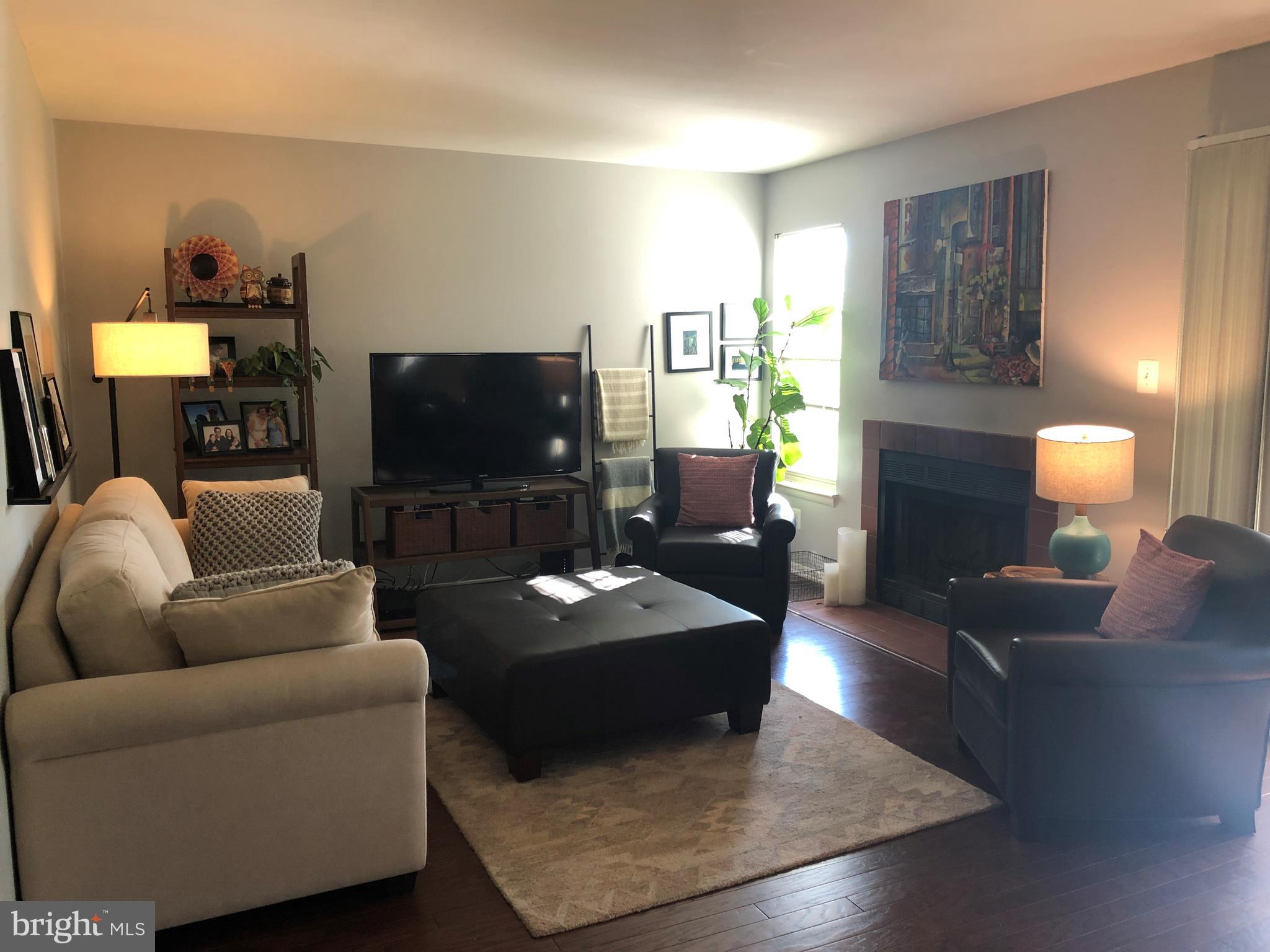 1707 Ascot Way, Unit E Reston, VA 20190 - Photo 10 of 20 Family room with wood burning fireplace