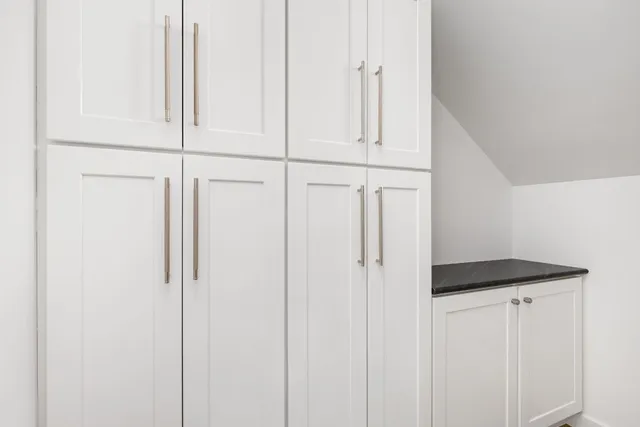 a view of wooden closet