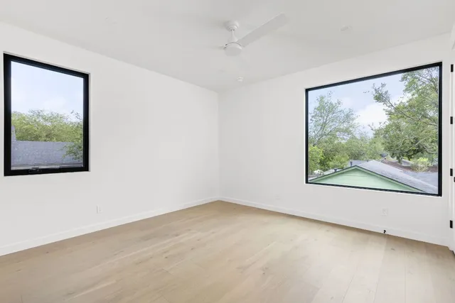 an empty room with a window