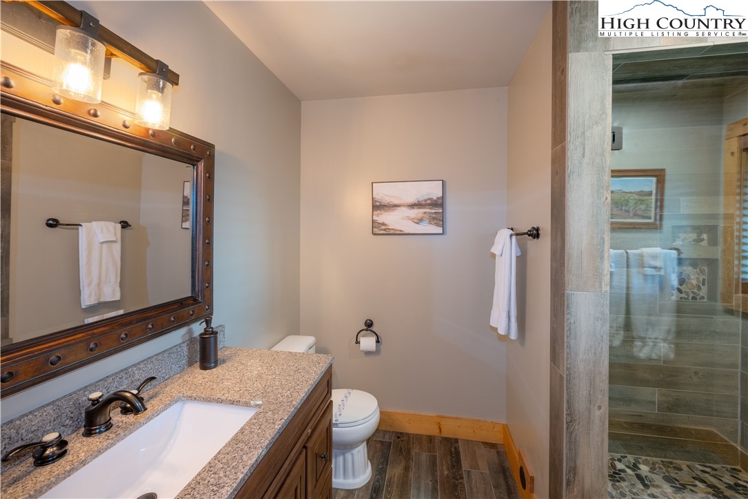 546 Big Sky Road Ferguson, NC 28624 - Photo 19 of 23 a bathroom with a sink a toilet and shower