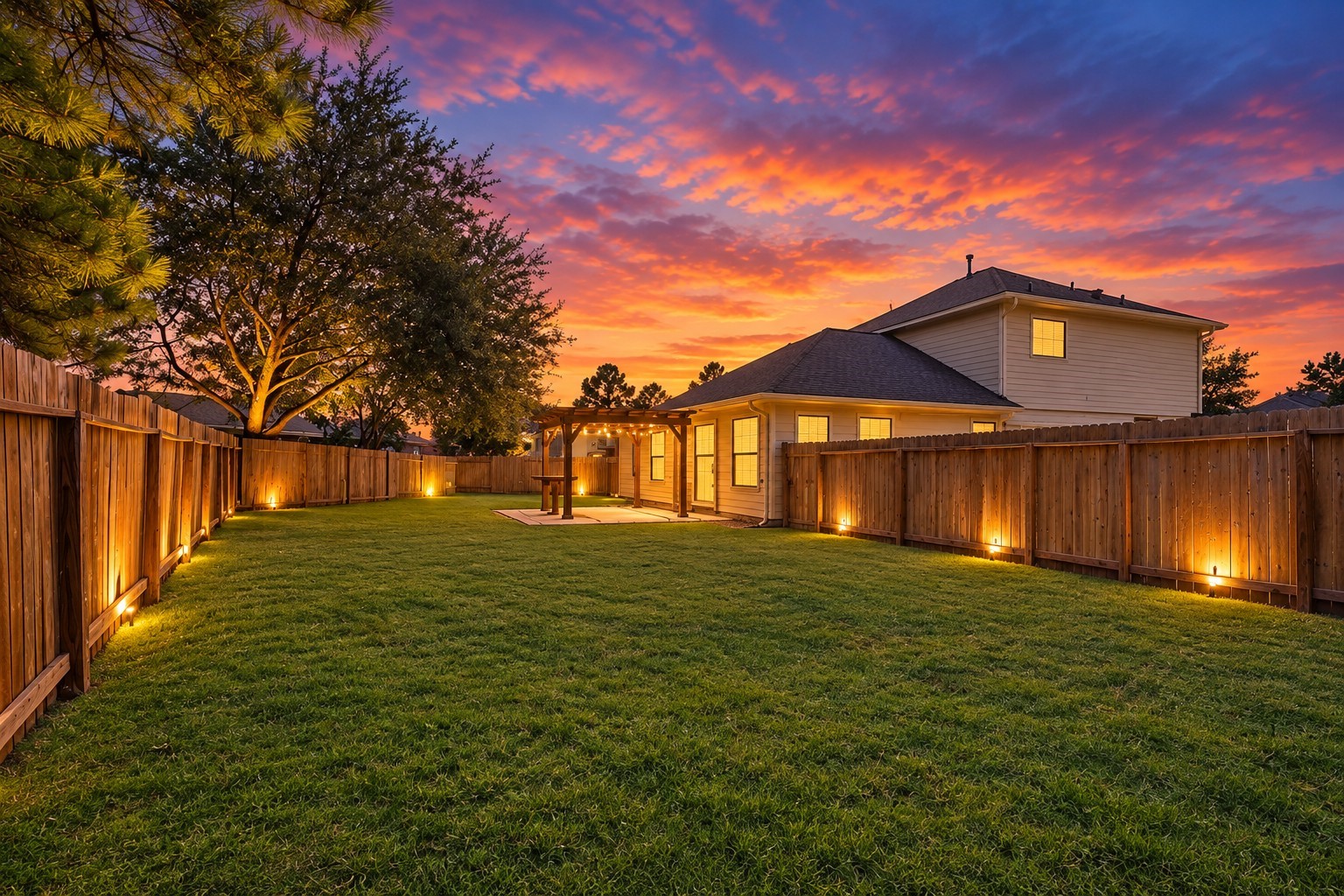 1011 Backland Court Spring, TX 77373 - Photo 8 of 19 fenced backyard. Pergola in backyard with concrete patio. No back neighbors only diagonal/side neighbors.
Virtually enhanced Twilight view