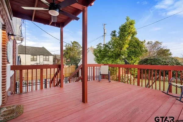 a view of balcony with deck