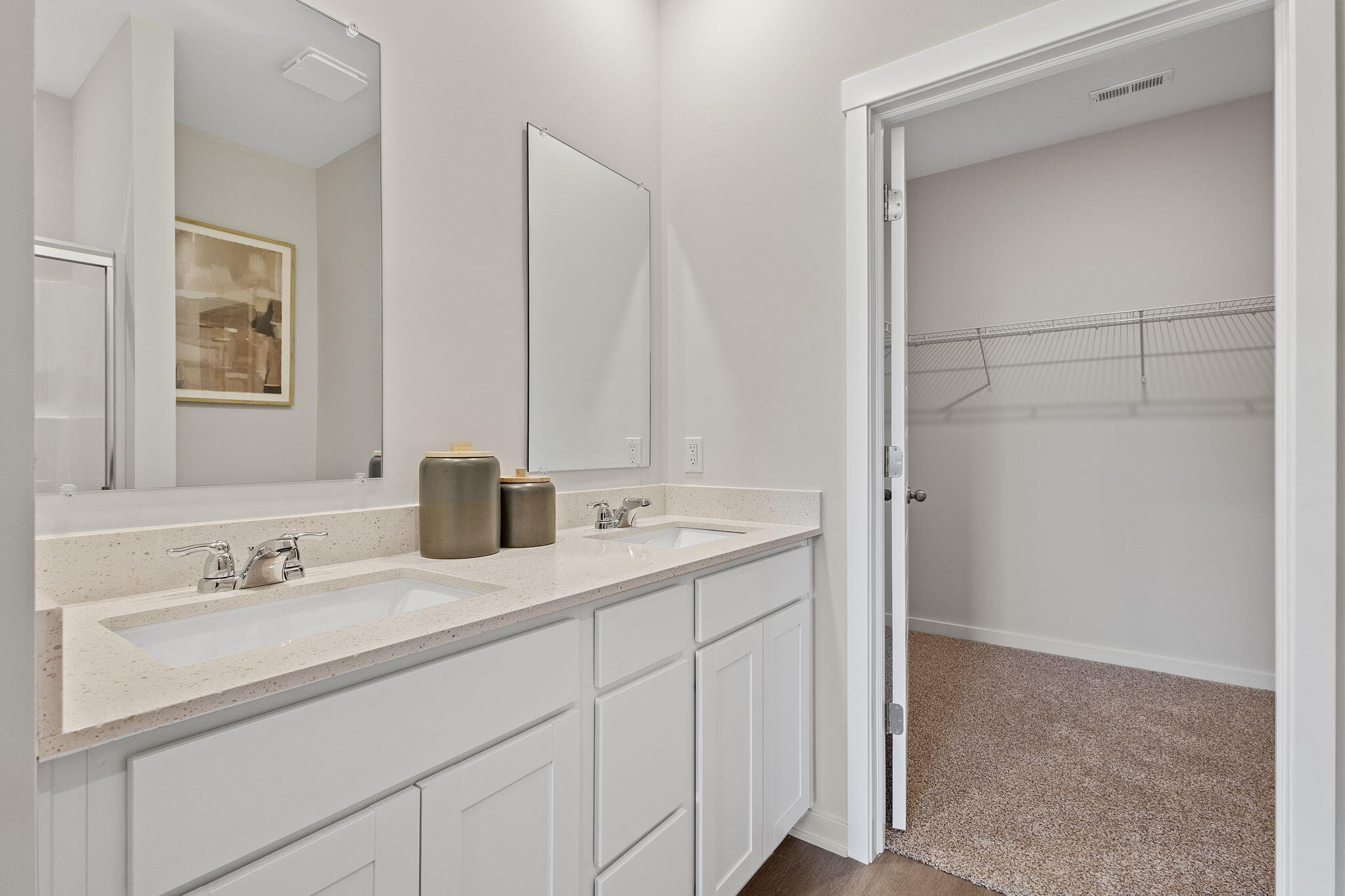 433 Fry Street Hebron, IN 46341 - Photo 15 of 24 a bathroom with a sink and a mirror