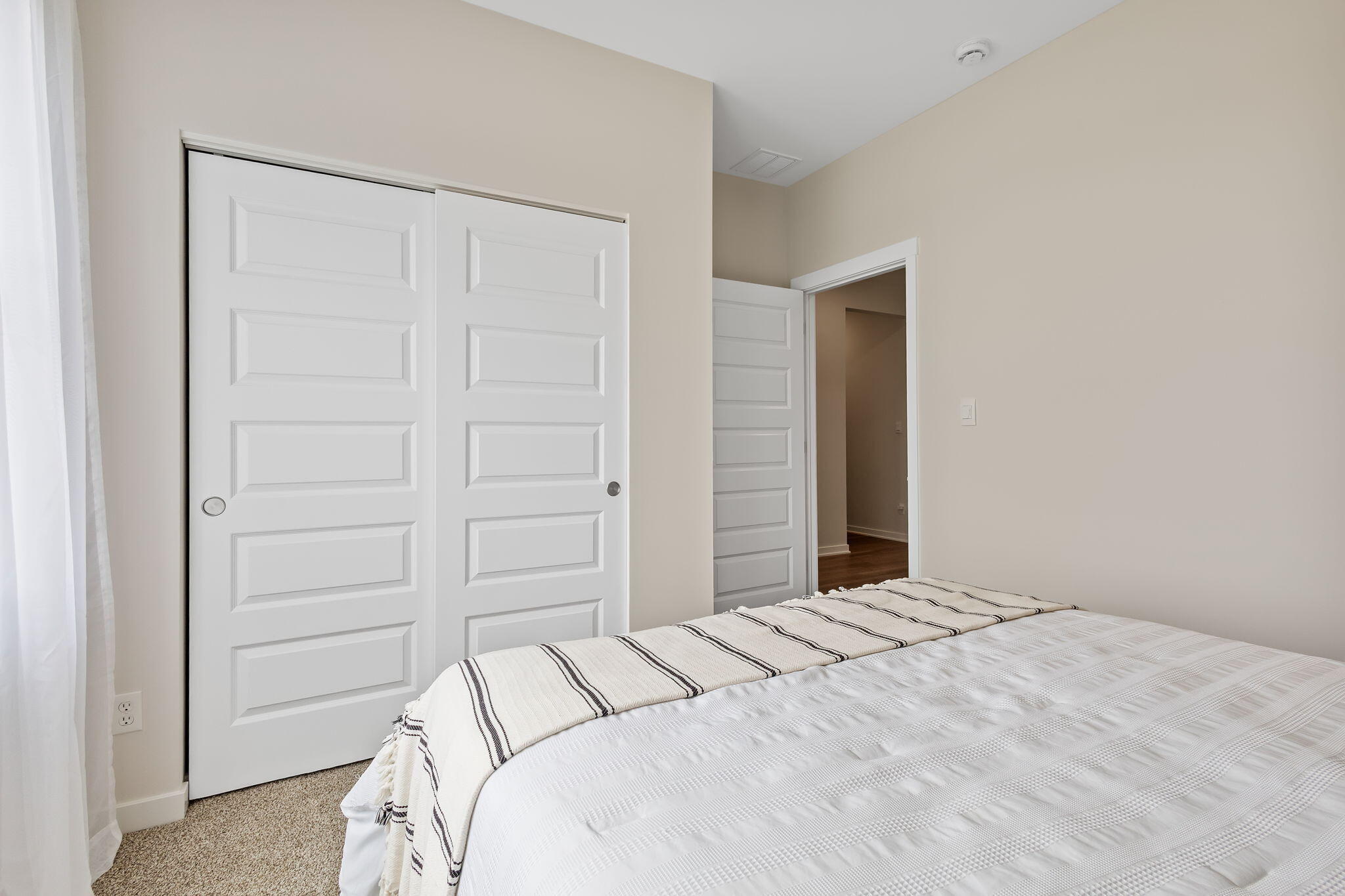 433 Fry Street Hebron, IN 46341 - Photo 18 of 24 a bedroom with a bed and a closet