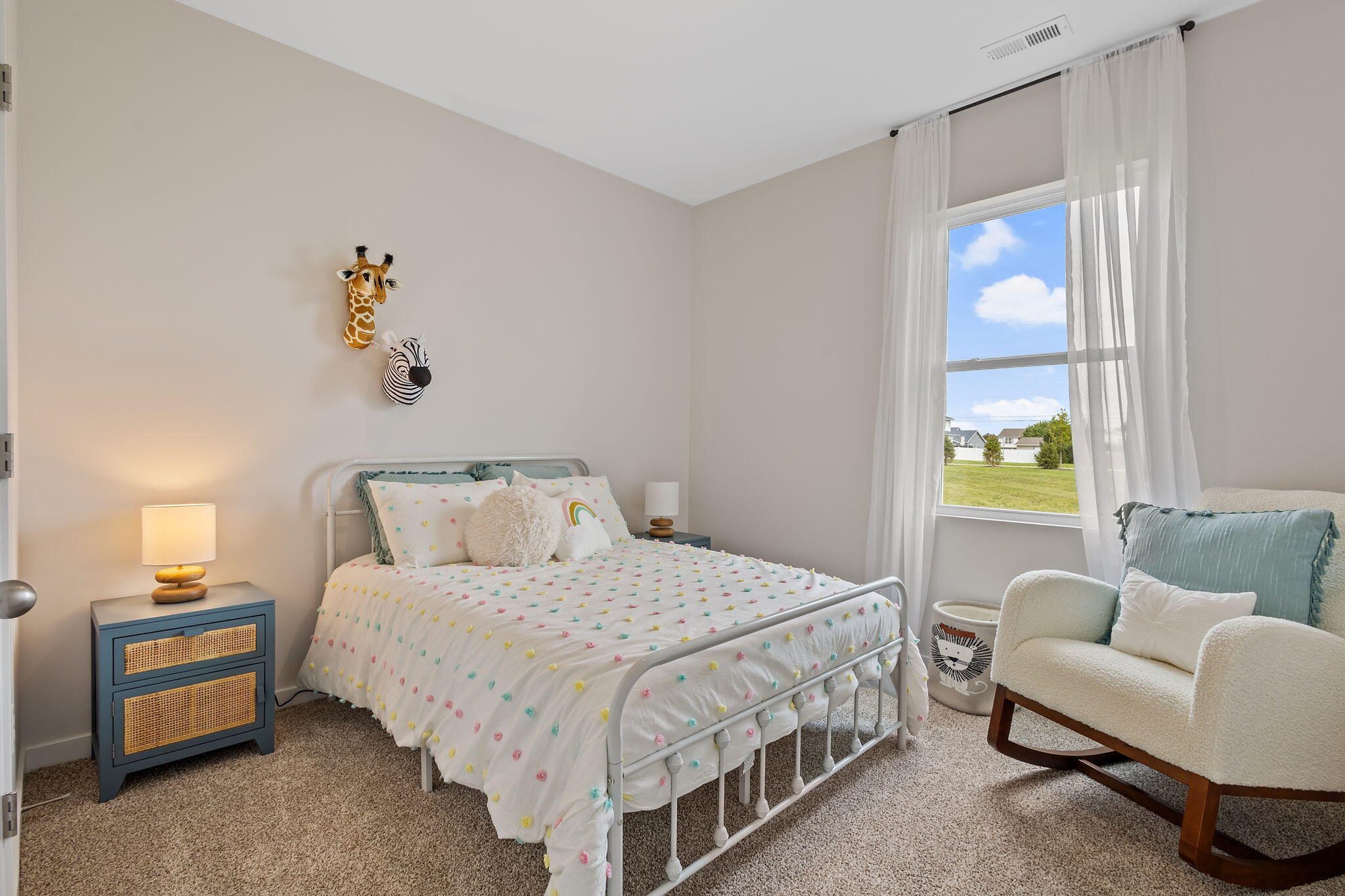 433 Fry Street Hebron, IN 46341 - Photo 23 of 24 a bedroom with a bed and a couch