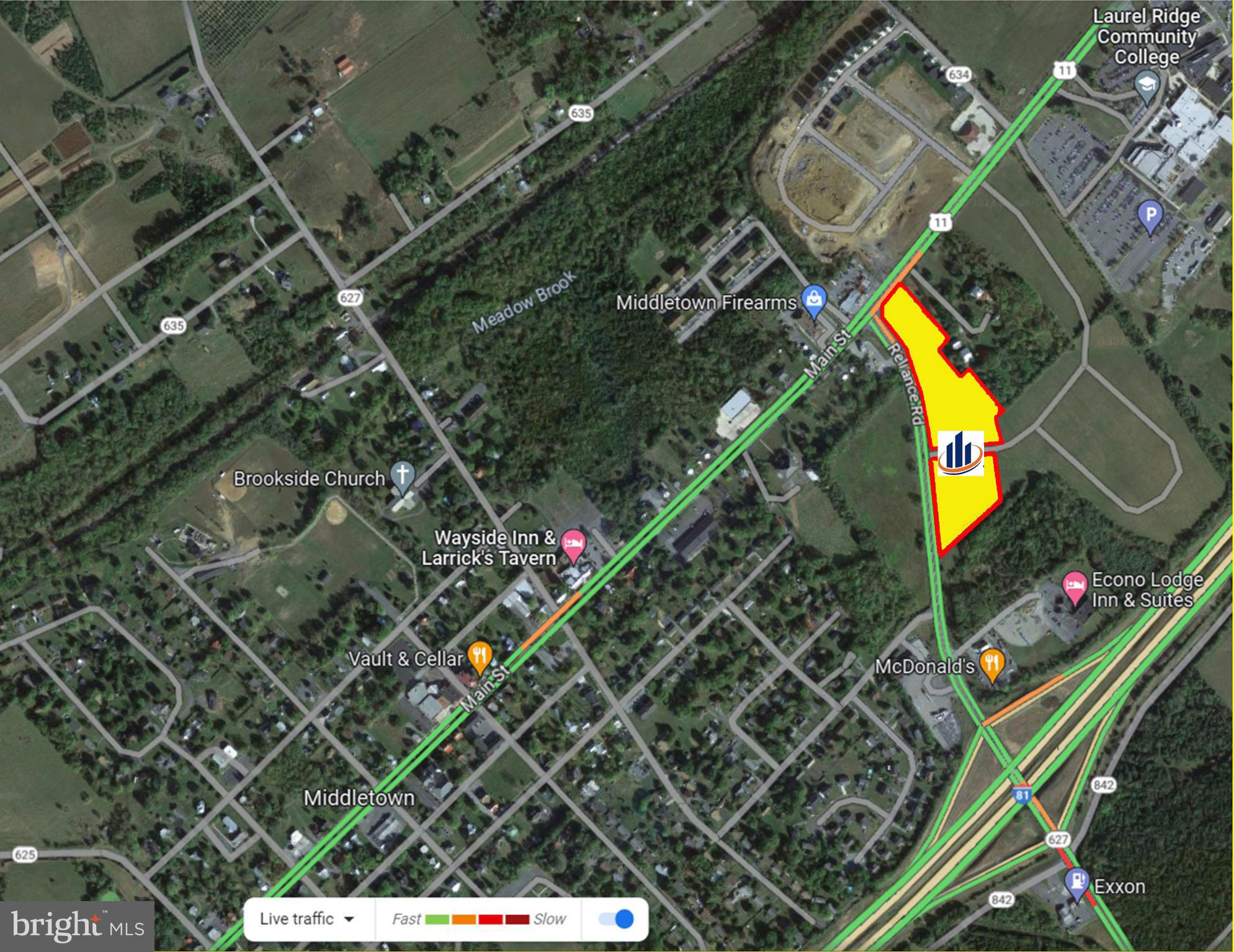 0 Reliance Road Middletown, VA 22645 - Photo 11 of 11 Map showing proximity to I-81 and Rt #11