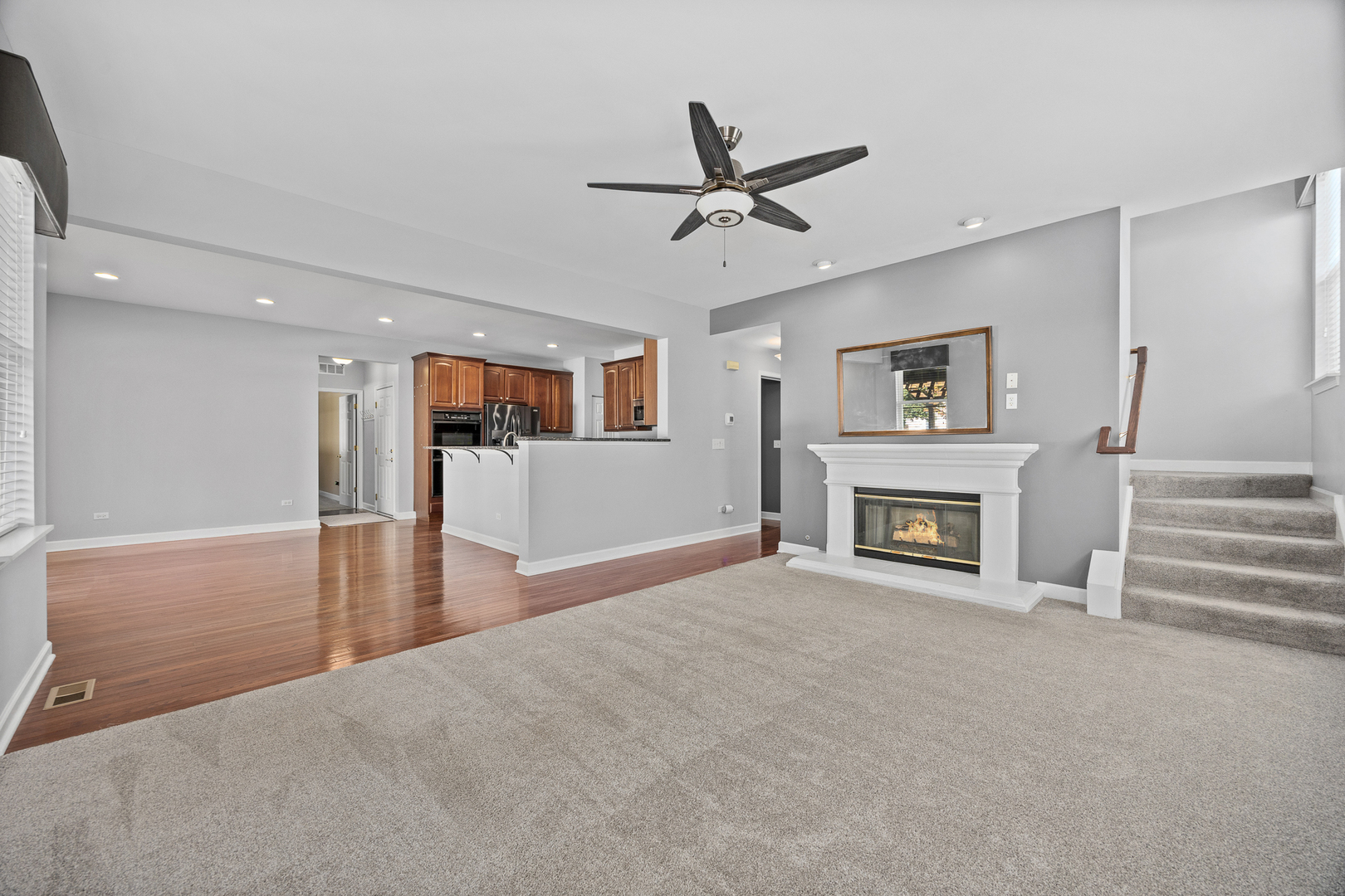 725 Delacourte Avenue Bolingbrook, IL 60490 - Photo 10 of 38 a view of a livingroom with a fireplace and window
