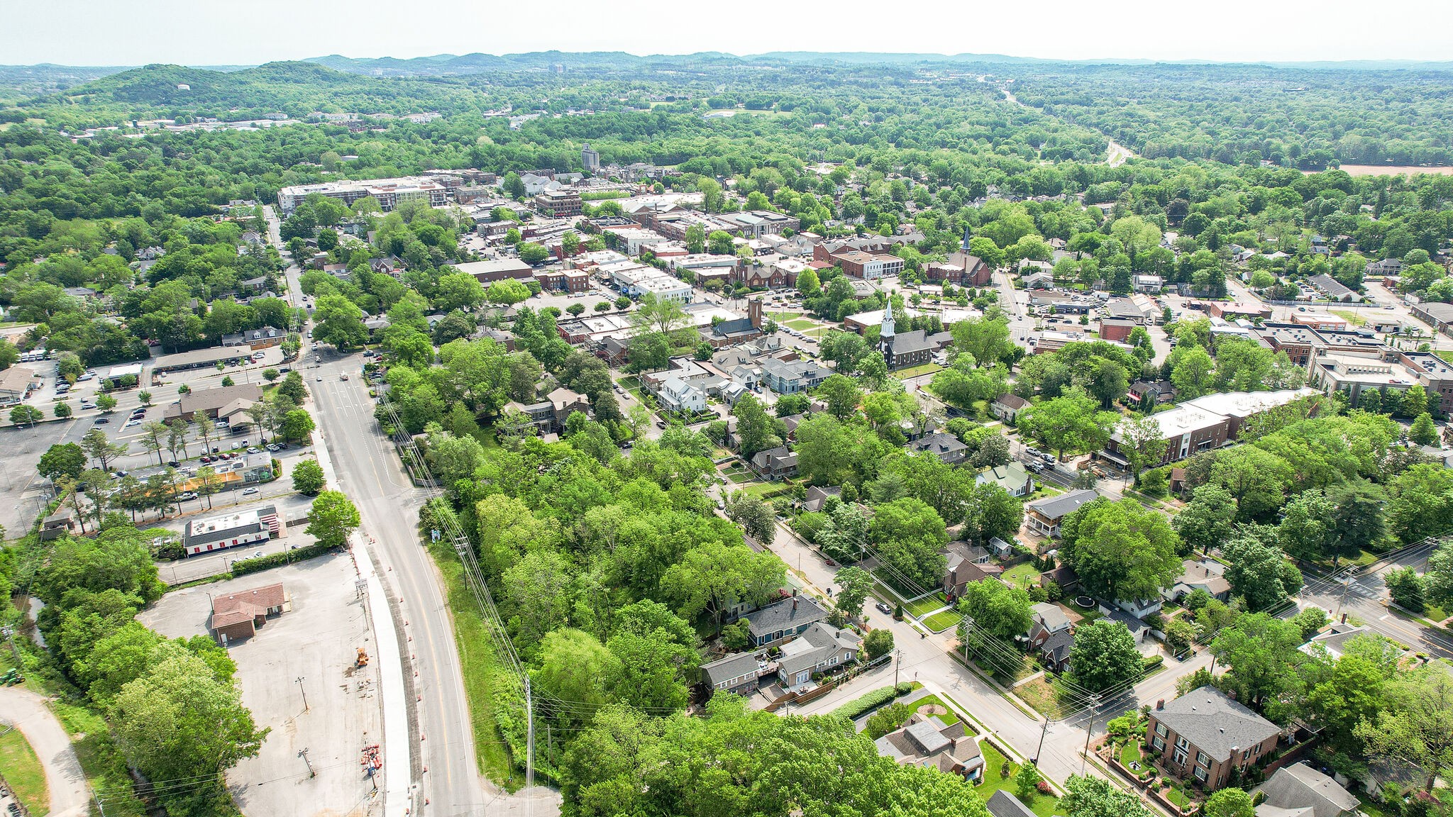 802 Fair Street Franklin, TN 37064 - Photo 66 of 70 an aerial view of residential houses with outdoor space and trees