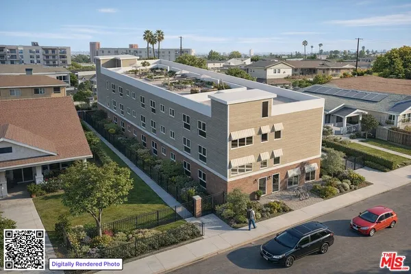 an aerial view of multiple houses with yard