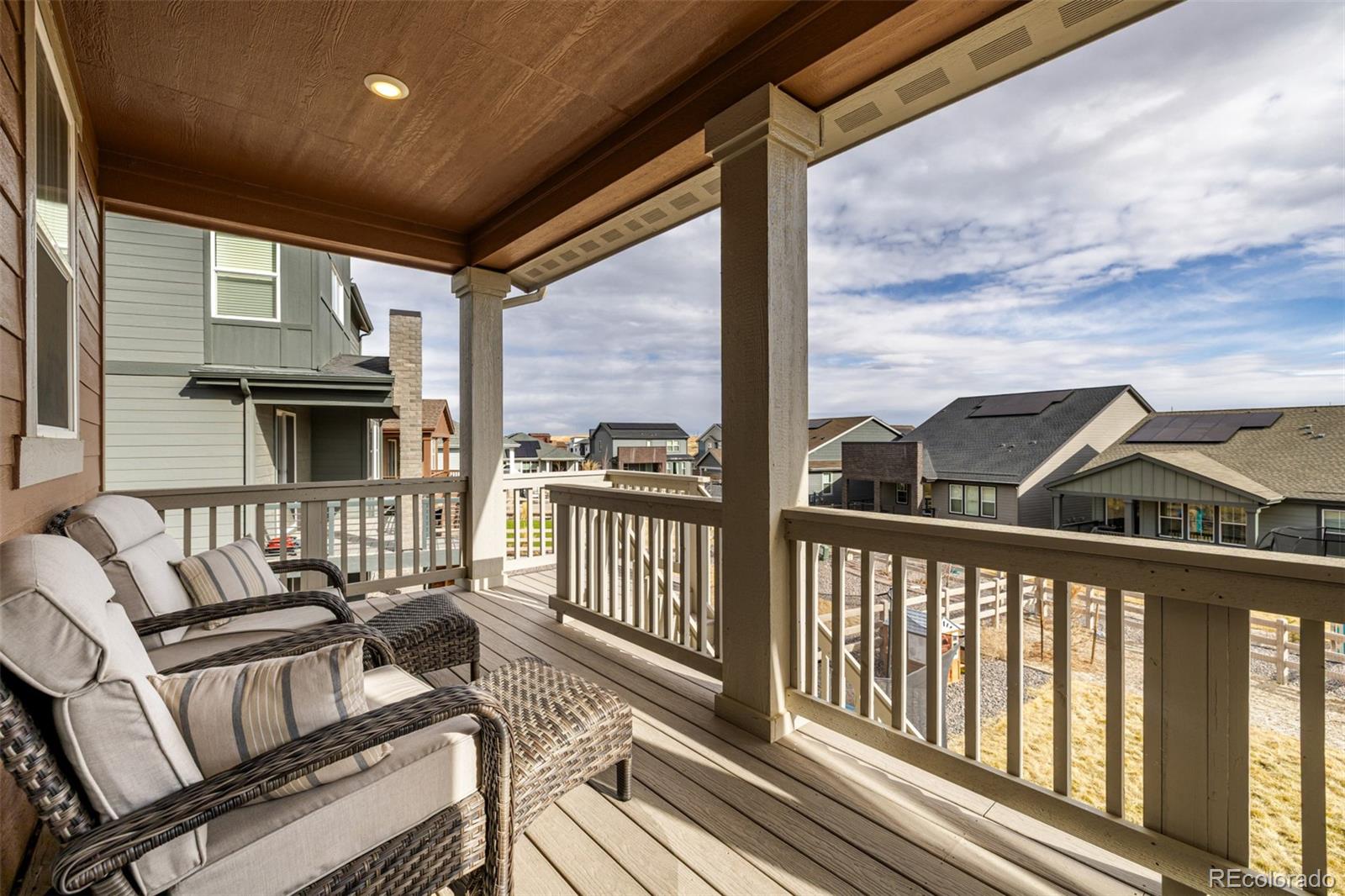 8184 Mt Lincoln Road Littleton, CO 80125 - Photo 39 of 46 a view of a balcony with furniture