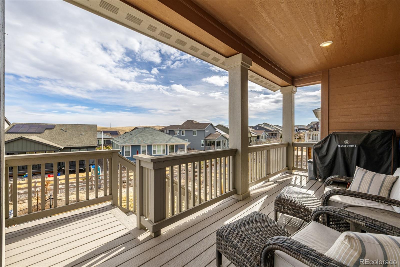 8184 Mt Lincoln Road Littleton, CO 80125 - Photo 41 of 46 a view of a balcony with furniture