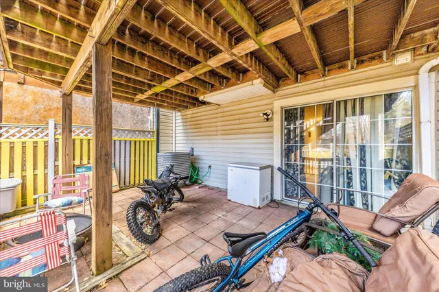 a outdoor space with furniture