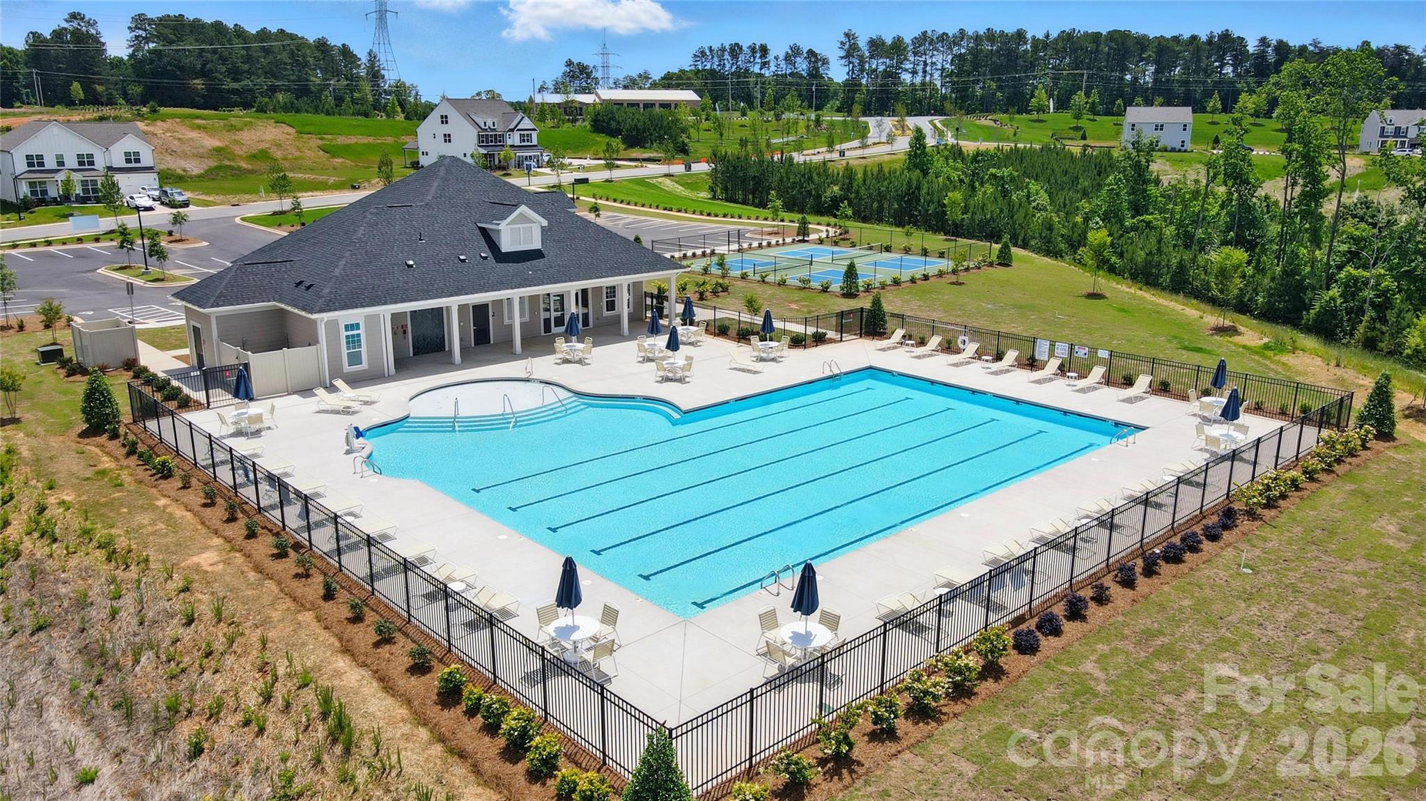 2245 Tabor Road Sherrills Ford, NC 28673 - Photo 28 of 34 an aerial view of a house with a garden