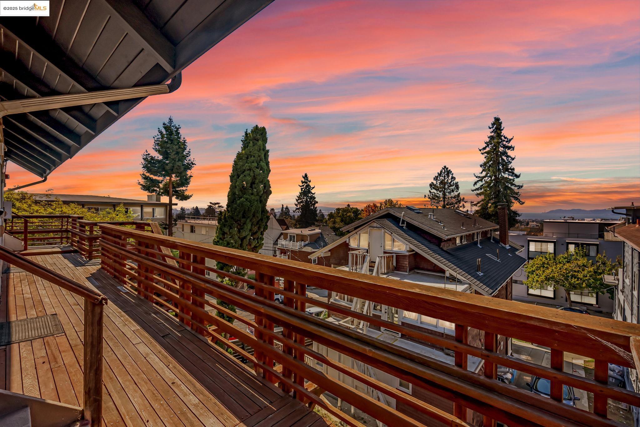 2907 Channing Way Berkeley, CA 94704 - Photo 6 of 26 a view of a balcony with wooden floor and city view