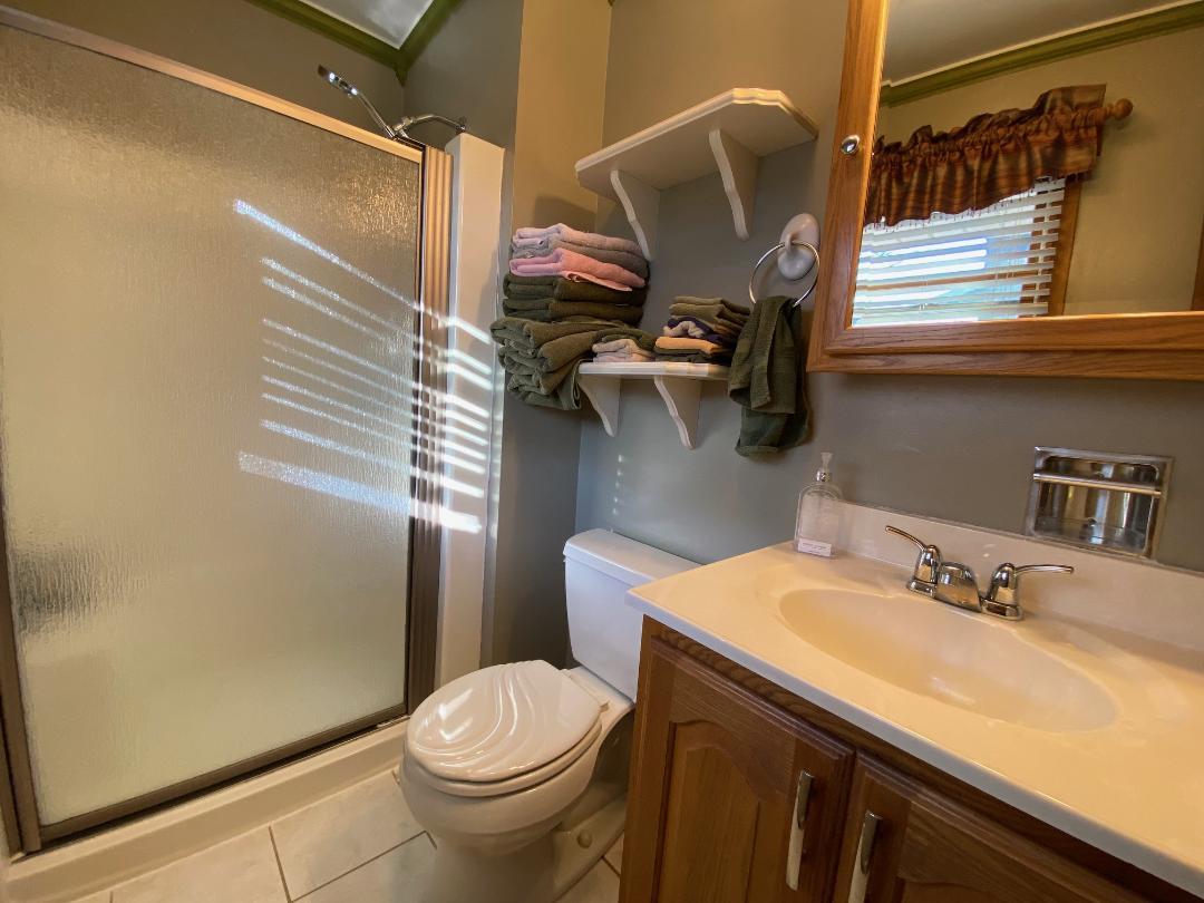 306 Andrew Street Dwight, IL 60420 - Photo 13 of 25 a bathroom with a sink a toilet and shower