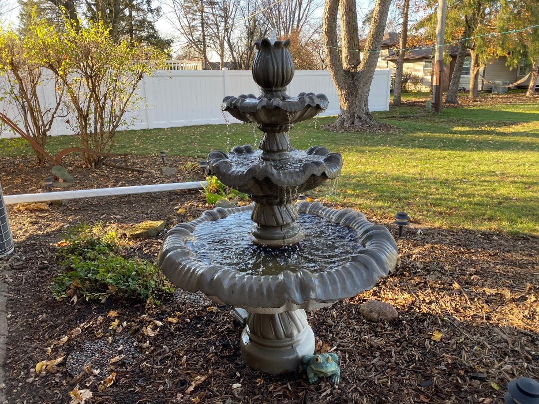 306 Andrew Street Dwight, IL 60420 - Photo 22 of 25 a view of a fountain in the middle of a yard