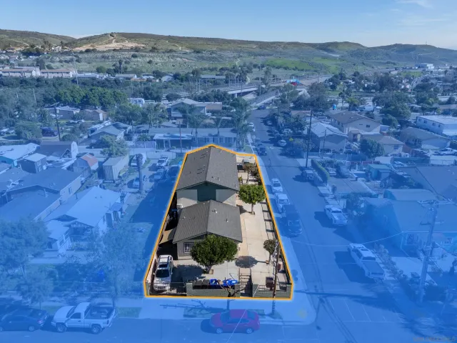 an aerial view of a fireplace with wooden floor