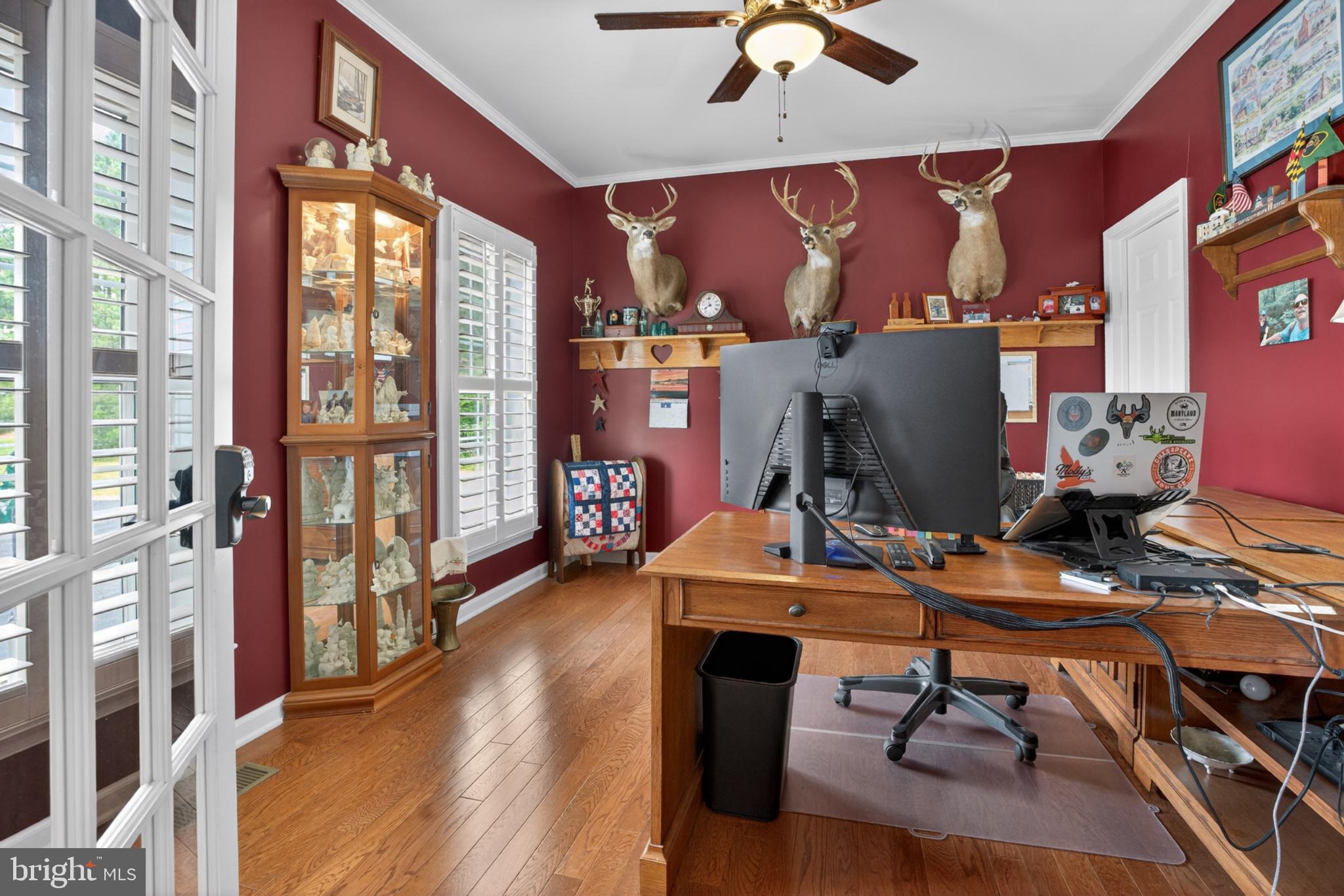2435 Payne Road Pocomoke City, MD 21851 - Photo 25 of 75 Rustic office with rich red walls.