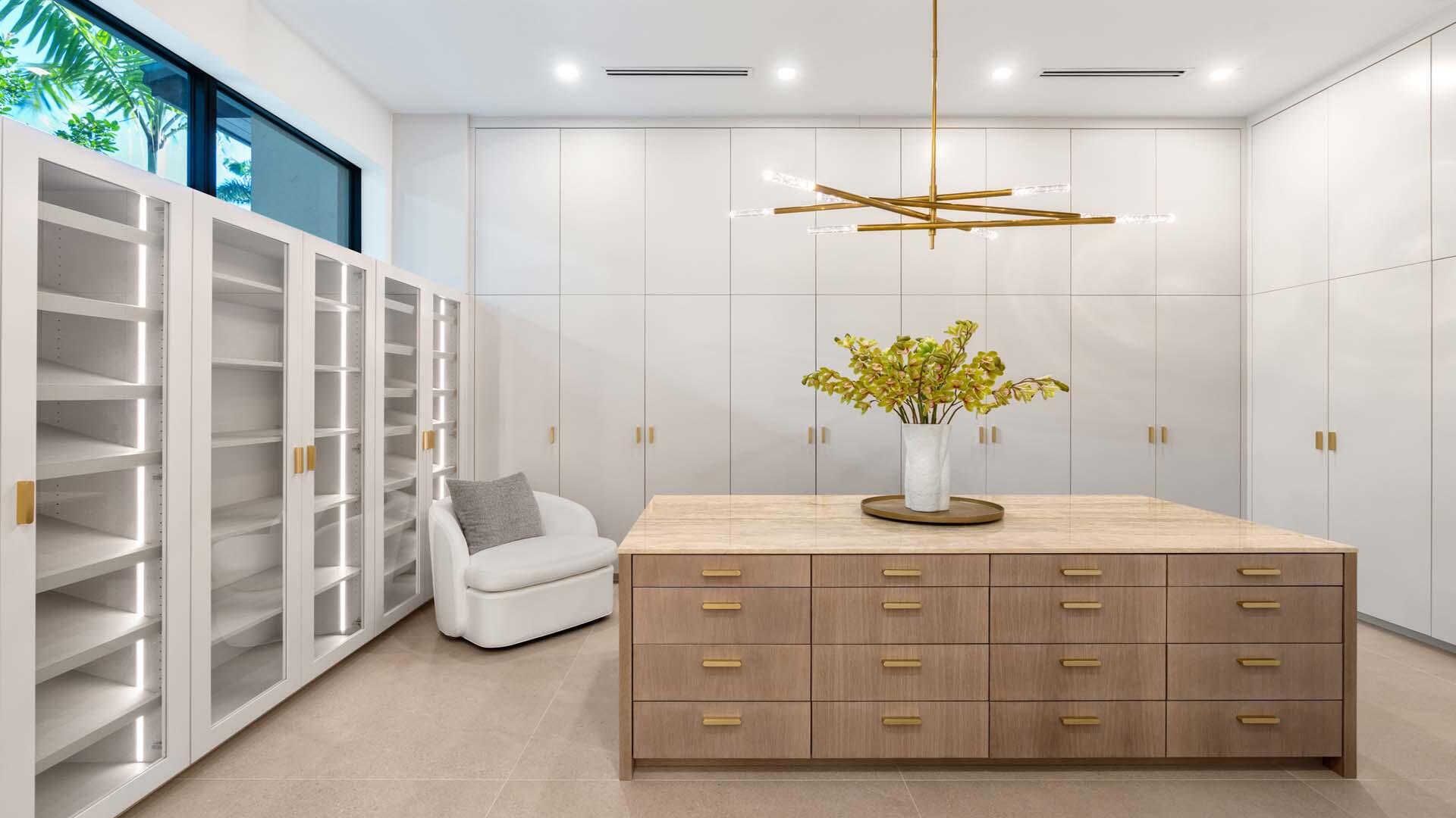 207 Coconut Palm Road Boca Raton, FL 33432 - Photo 31 of 62 a bathroom with a granite countertop sink a mirror and a shower