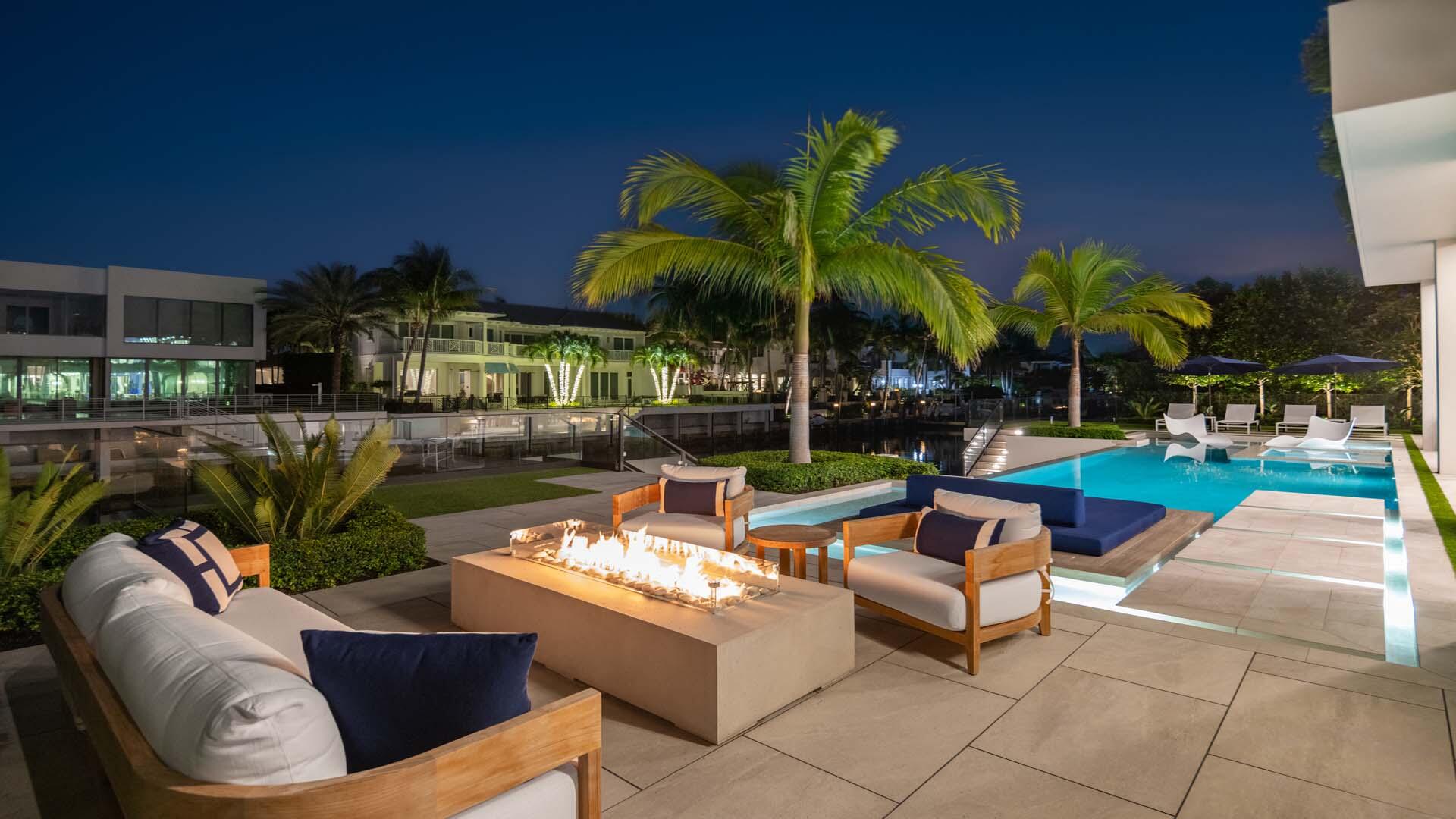 207 Coconut Palm Road Boca Raton, FL 33432 - Photo 59 of 62 a outdoor living space with patio furniture and outdoor kitchen