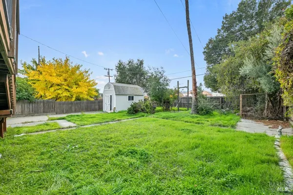 a house view with a garden space
