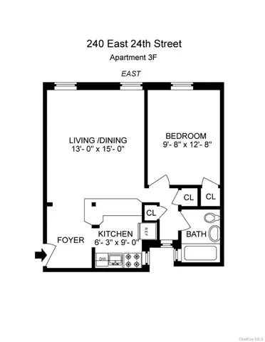 $4,000 | 240 East 24th Street, Unit 3F | Kips Bay